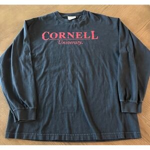 Vintage Cornell University Crewneck Long Sleeve Shirt Size XL Black